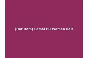 [Hot Item] Camel PU Women Belt