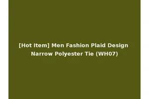 [Hot Item] Men Fashion Plaid Design Narrow Polyester Tie (WH07)