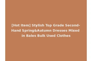 [Hot Item] Stylish Top Grade Second-Hand Spring&Autumn Dresses Mixed in Bales Bulk Used Clothes