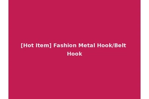 [Hot Item] Fashion Metal Hook/Belt Hook