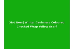 [Hot Item] Winter Cashmere Coloured Checked Wrap Yellow Scarf
