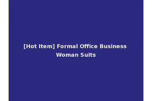 [Hot Item] Formal Office Business Woman Suits