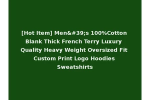 [Hot Item] Men's 100%Cotton Blank Thick French Terry Luxury Quality Heavy Weight Oversized Fit Custom Print Logo Hoodies Sweatshirts