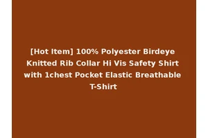 [Hot Item] 100% Polyester Birdeye Knitted Rib Collar Hi Vis Safety Shirt with 1chest Pocket Elastic Breathable T-Shirt
