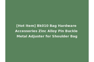 [Hot Item] Bk010 Bag Hardware Accessories Zinc Alloy Pin Buckle Metal Adjuster for Shoulder Bag