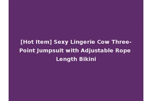 [Hot Item] Sexy Lingerie Cow Three-Point Jumpsuit with Adjustable Rope Length Bikini
