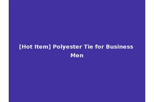 [Hot Item] Polyester Tie for Business Men