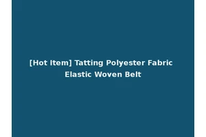 [Hot Item] Tatting Polyester Fabric Elastic Woven Belt