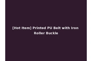 [Hot Item] Printed PU Belt with Iron Roller Buckle
