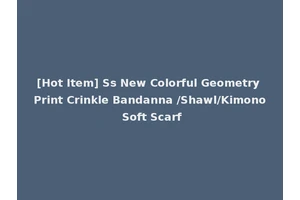 [Hot Item] Ss New Colorful Geometry Print Crinkle Bandanna /Shawl/Kimono Soft Scarf