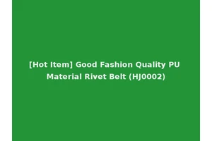 [Hot Item] Good Fashion Quality PU Material Rivet Belt (HJ0002)