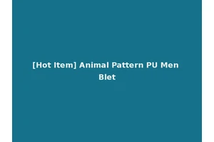 [Hot Item] Animal Pattern PU Men Blet