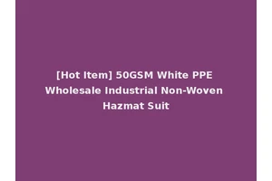 [Hot Item] 50GSM White PPE Wholesale Industrial Non-Woven Hazmat Suit