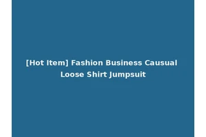 [Hot Item] Fashion Business Causual Loose Shirt Jumpsuit