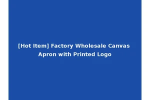 [Hot Item] Factory Wholesale Canvas Apron with Printed Logo