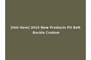 [Hot Item] 2015 New Products PU Belt Buckle Custom
