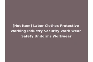 [Hot Item] Labor Clothes Protective Working Industry Security Work Wear Safety Uniforms Workwear