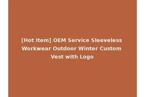 [Hot Item] OEM Service Sleeveless Workwear Outdoor Winter Custom Vest with Logo