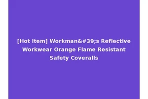 [Hot Item] Workman's Reflective Workwear Orange Flame Resistant Safety Coveralls