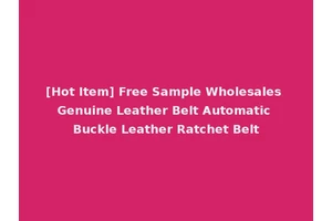 [Hot Item] Free Sample Wholesales Genuine Leather Belt Automatic Buckle Leather Ratchet Belt