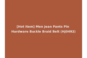 [Hot Item] Men Jean Pants Pin Hardware Buckle Braid Belt (HJ0492)