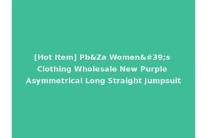 [Hot Item] Pb&Za Women's Clothing Wholesale New Purple Asymmetrical Long Straight Jumpsuit