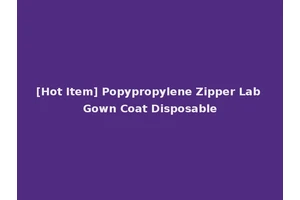 [Hot Item] Popypropylene Zipper Lab Gown Coat Disposable