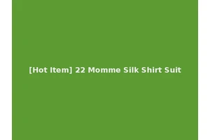[Hot Item] 22 Momme Silk Shirt Suit