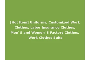 [Hot Item] Uniforms, Customized Work Clothes, Labor Insurance Clothes, Men′ S and Women′ S Factory Clothes, Work Clothes Suits