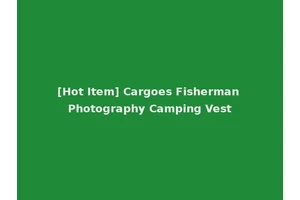 [Hot Item] Cargoes Fisherman Photography Camping Vest