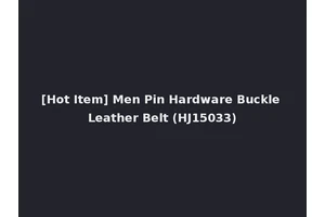 [Hot Item] Men Pin Hardware Buckle Leather Belt (HJ15033)