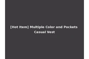 [Hot Item] Multiple Color and Pockets Casual Vest