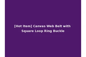[Hot Item] Canvas Web Belt with Square Loop Ring Buckle