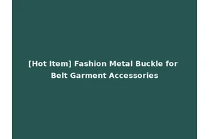 [Hot Item] Fashion Metal Buckle for Belt Garment Accessories