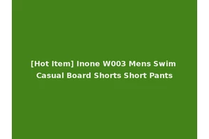 [Hot Item] Inone W003 Mens Swim Casual Board Shorts Short Pants
