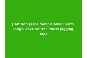 [Hot Item] Free Sample Men Sports Long Sleeve Shirts Fitness Jogging Tops