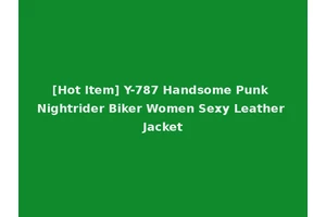 [Hot Item] Y-787 Handsome Punk Nightrider Biker Women Sexy Leather Jacket