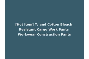 [Hot Item] Tc and Cotton Bleach Resistant Cargo Work Pants Workwear Construction Pants
