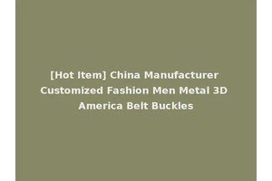 [Hot Item] China Manufacturer Customized Fashion Men Metal 3D America Belt Buckles