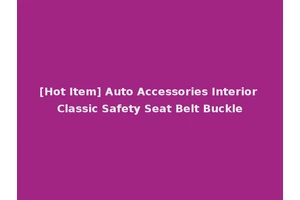 [Hot Item] Auto Accessories Interior Classic Safety Seat Belt Buckle