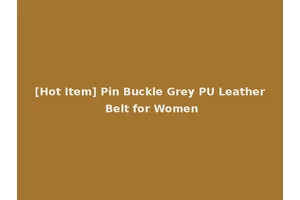 [Hot Item] Pin Buckle Grey PU Leather Belt for Women