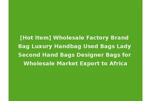 [Hot Item] Wholesale Factory Brand Bag Luxury Handbag Used Bags Lady Second Hand Bags Designer Bags for Wholesale Market Export to Africa