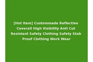[Hot Item] Custommade Reflective Coverall High Visibility Anti Cut Resistant Safety Clothing Safety Stab Proof Clothing Work Wear