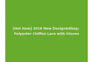 [Hot Item] 2018 New Design&Nbsp; Polyester Chiffon Lace with Stones