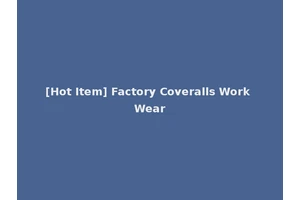 [Hot Item] Factory Coveralls Work Wear