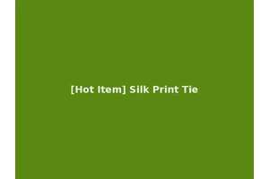 [Hot Item] Silk Print Tie