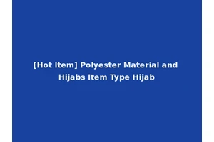 [Hot Item] Polyester Material and Hijabs Item Type Hijab