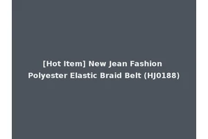 [Hot Item] New Jean Fashion Polyester Elastic Braid Belt (HJ0188)