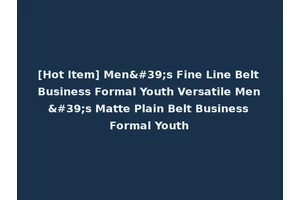 [Hot Item] Men's Fine Line Belt Business Formal Youth Versatile Men's Matte Plain Belt Business Formal Youth