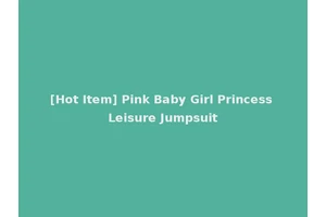 [Hot Item] Pink Baby Girl Princess Leisure Jumpsuit